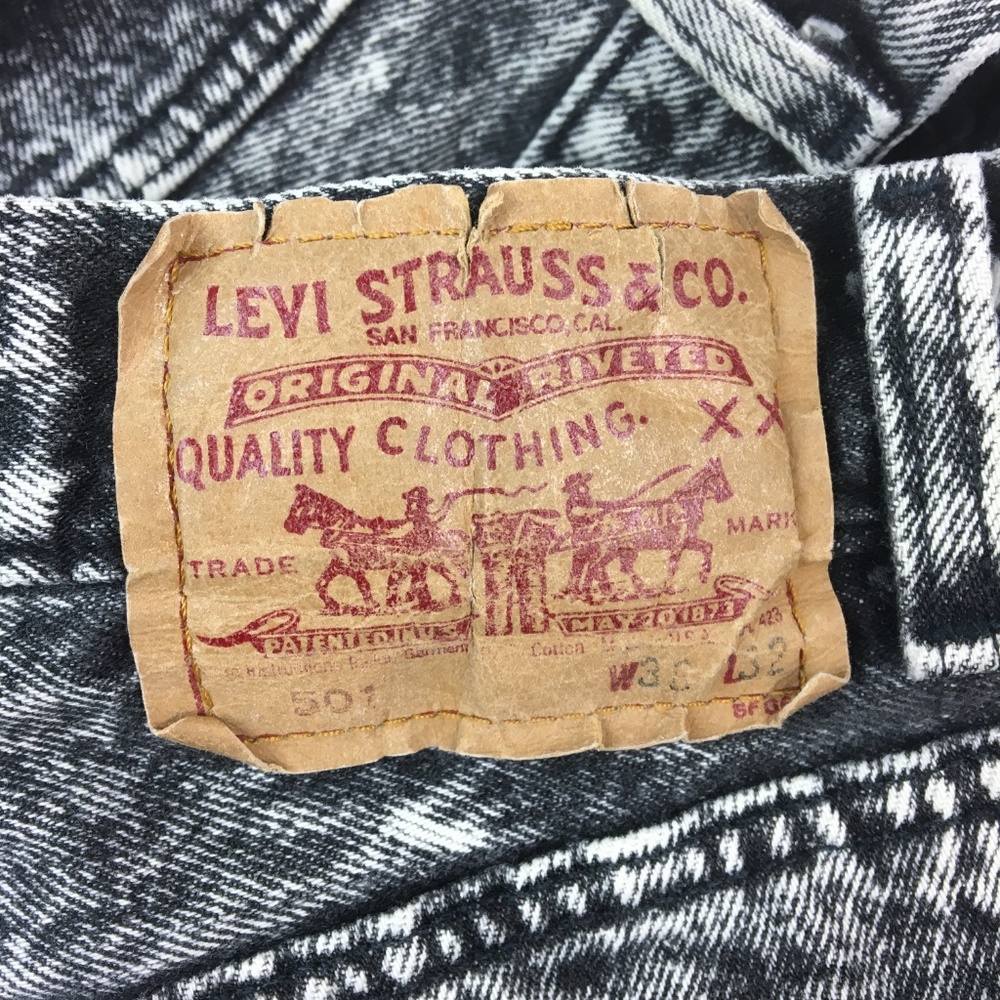 [ SOLD ] Levis > 80s 501s Acid Wash Black 36x32 - Picture 4 of 8